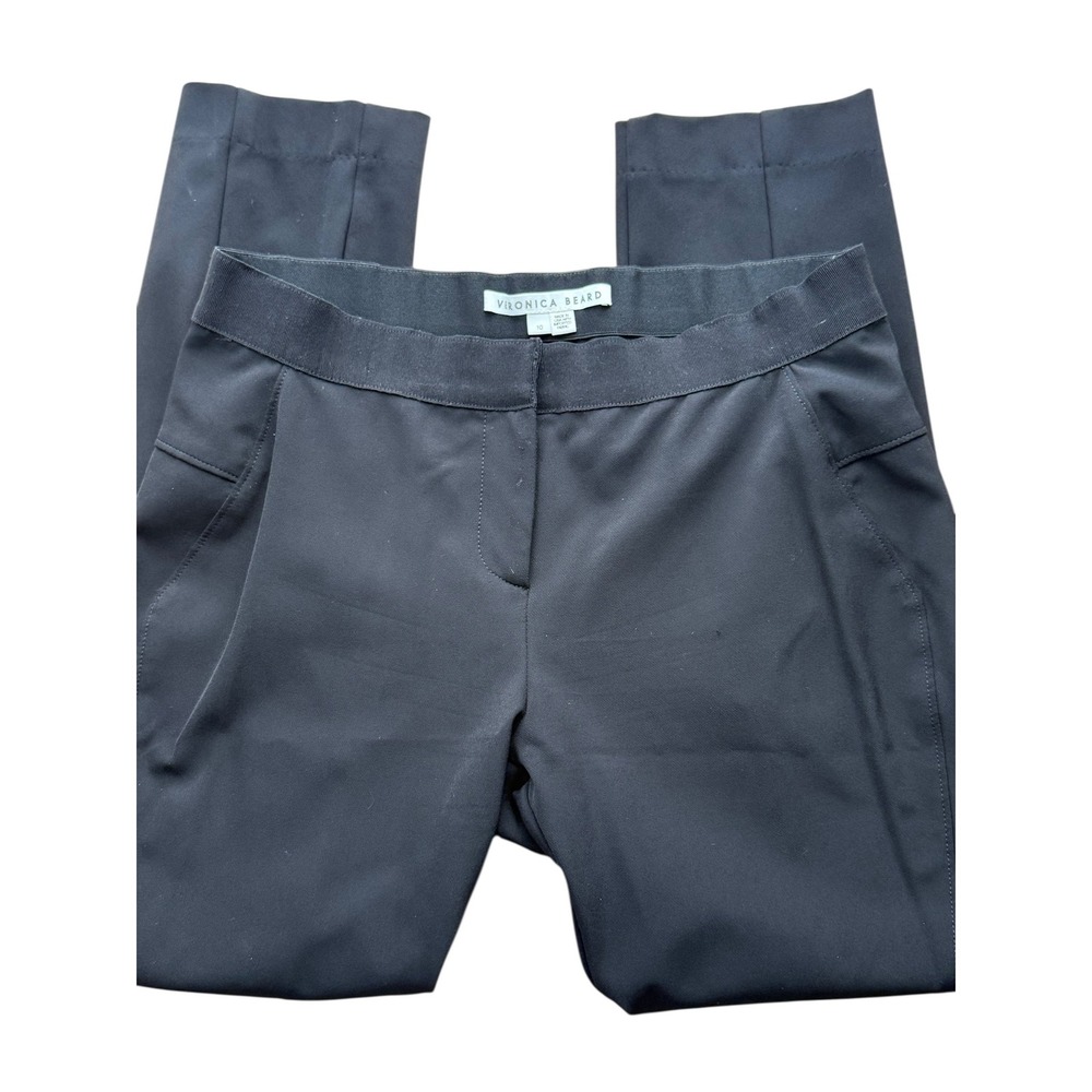 Veronica Beard Stretch Ankle Pants – Size‎ 10 Black Business Casual Vacay Shower - Picture 4 of 8